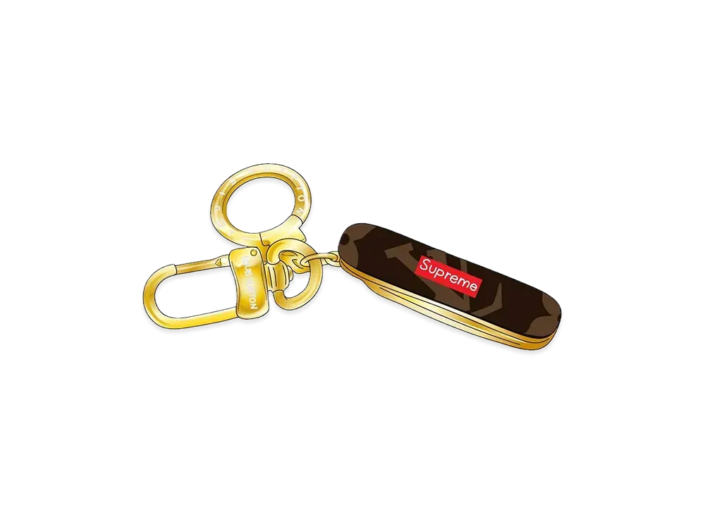 Supreme / Louis Vuitton Pocket Knife Keychain "Brown"