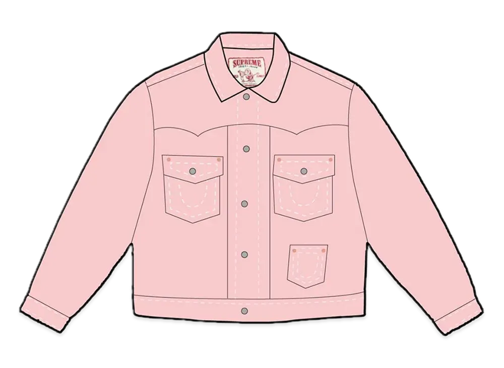 Supreme / True Religion® Denim Trucker Jacket "Pink"