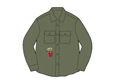 Supreme Gonz Corduroy Work Shirt "Dusty Green"