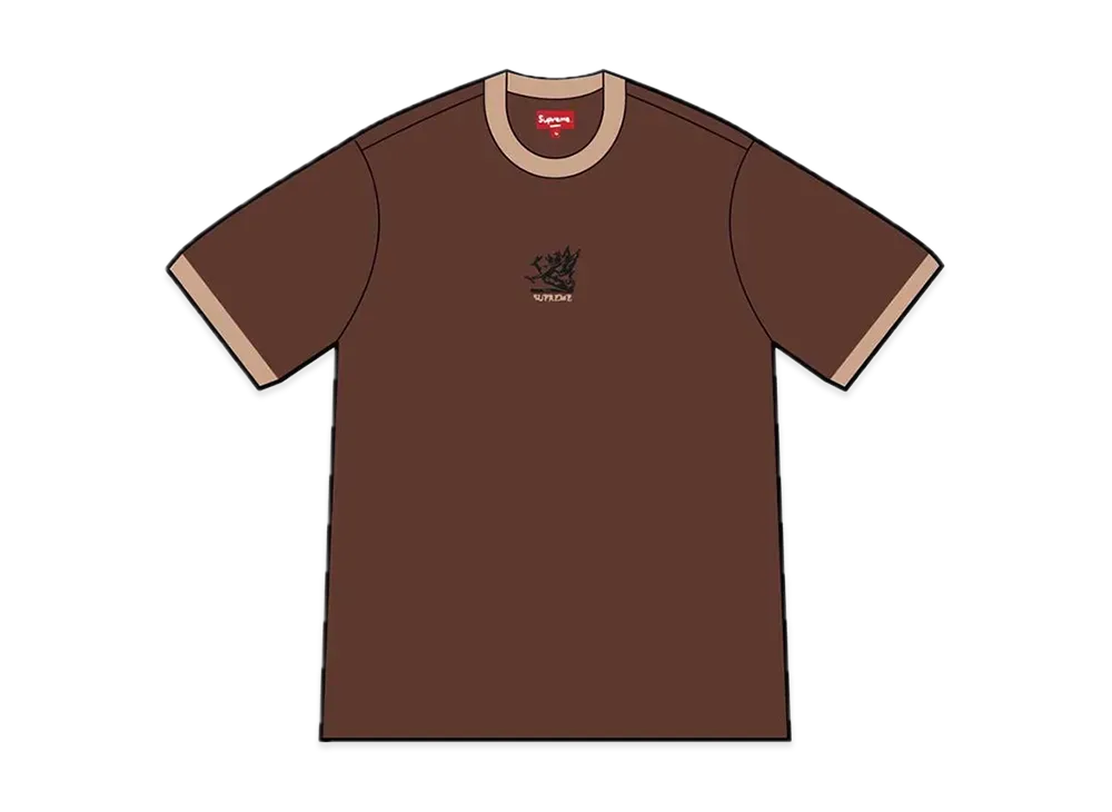 Supreme Dragon Ringer Tee "Brown"
