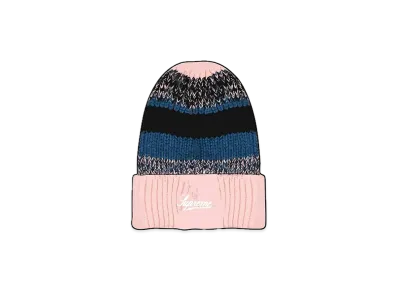 Supreme Mixed Stripe Beanie "Pink"