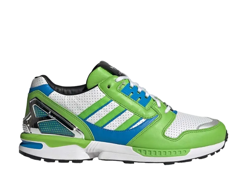 カワサキ × アディダス オリジナルス ZX 8000 "ニンジャ/セミ ソーラー グリーン"