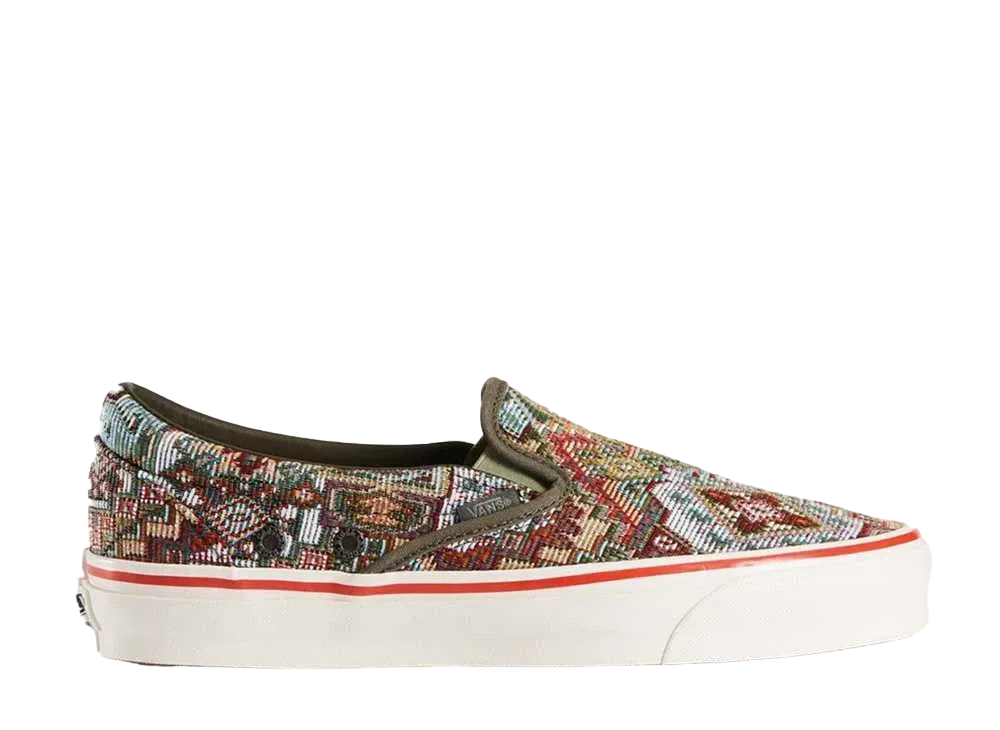 Nigel Cabourn × Vans Vault UA OG Classic Slip-on "Carpet Green Mix"