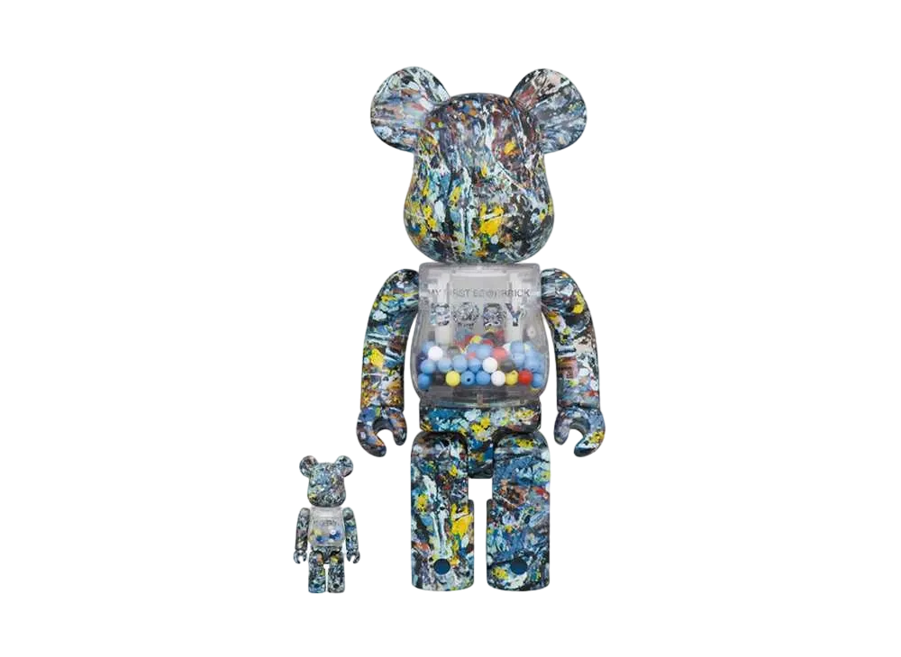 Bearbrick MY FIRST B@BY Jackson Pollock Studio Ver.100% & 400%