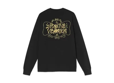Stussy POSITIVE VIBRATION PIGMENT DYED LS TEE "Black"
