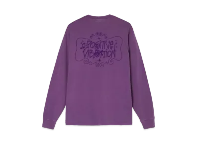 Stussy POSITIVE VIBRATION PIGMENT DYED LS TEE "Purple"