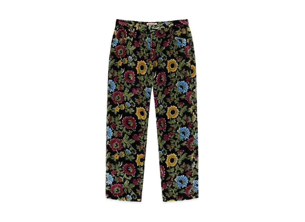 ステューシー フローラル ジャガード ビッグ OL' ジーンズ "ブラック"