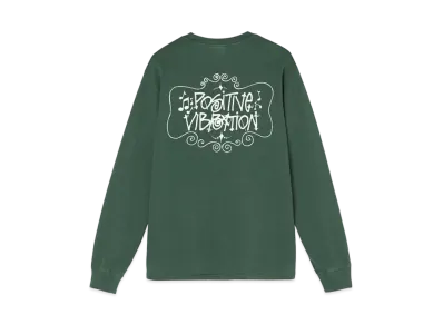 Stussy POSITIVE VIBRATION PIGMENT DYED LS TEE "Pine"