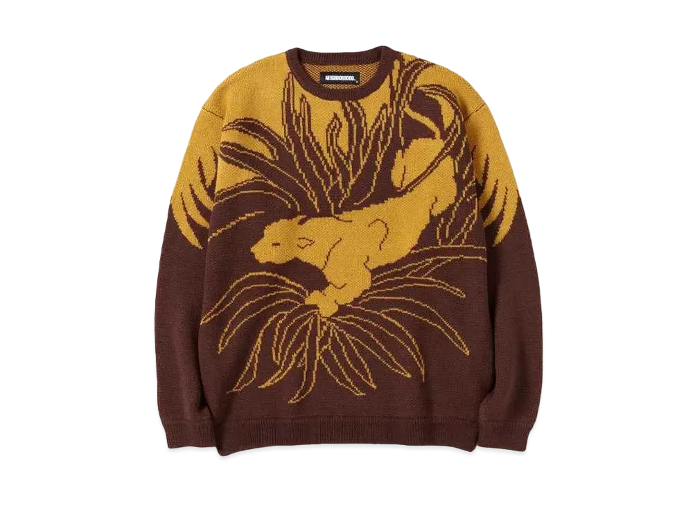 NEIGHBORHOOD JACQUARD / AW-KNIT . LS "Brown"