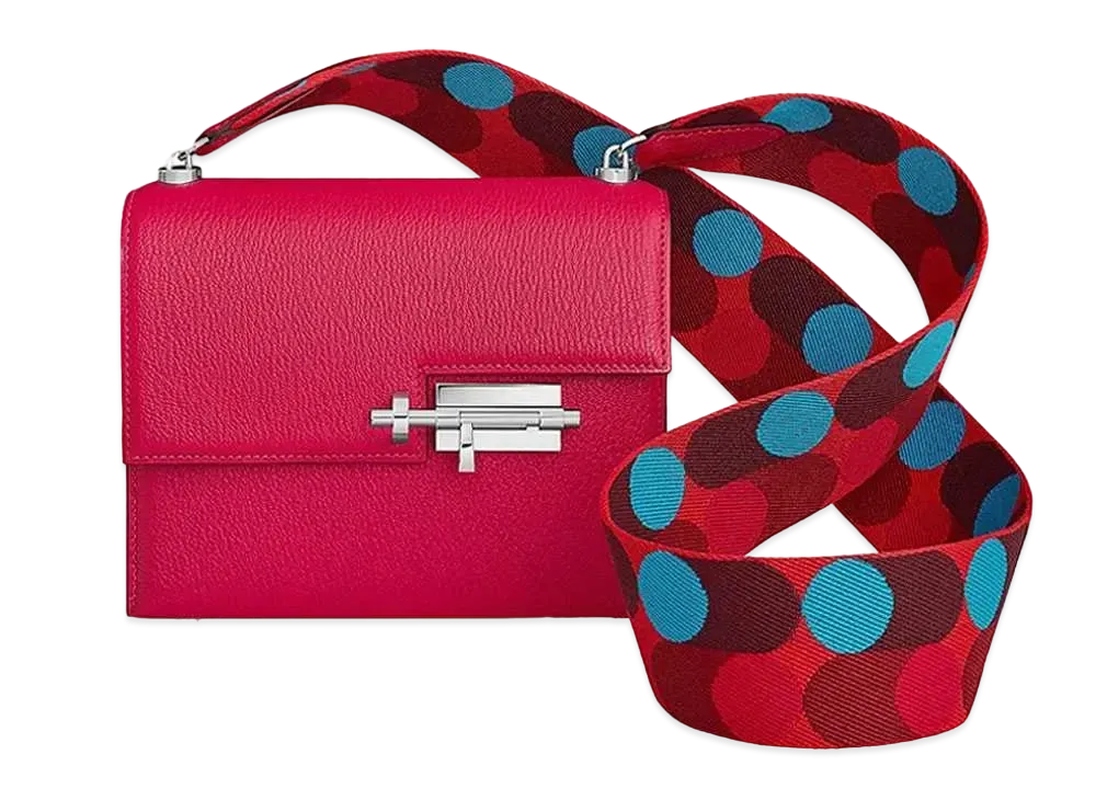 Hermes Verrou Mini Strap Bag "Rose Mexique/Rouge De Cœur/Blue Frida"