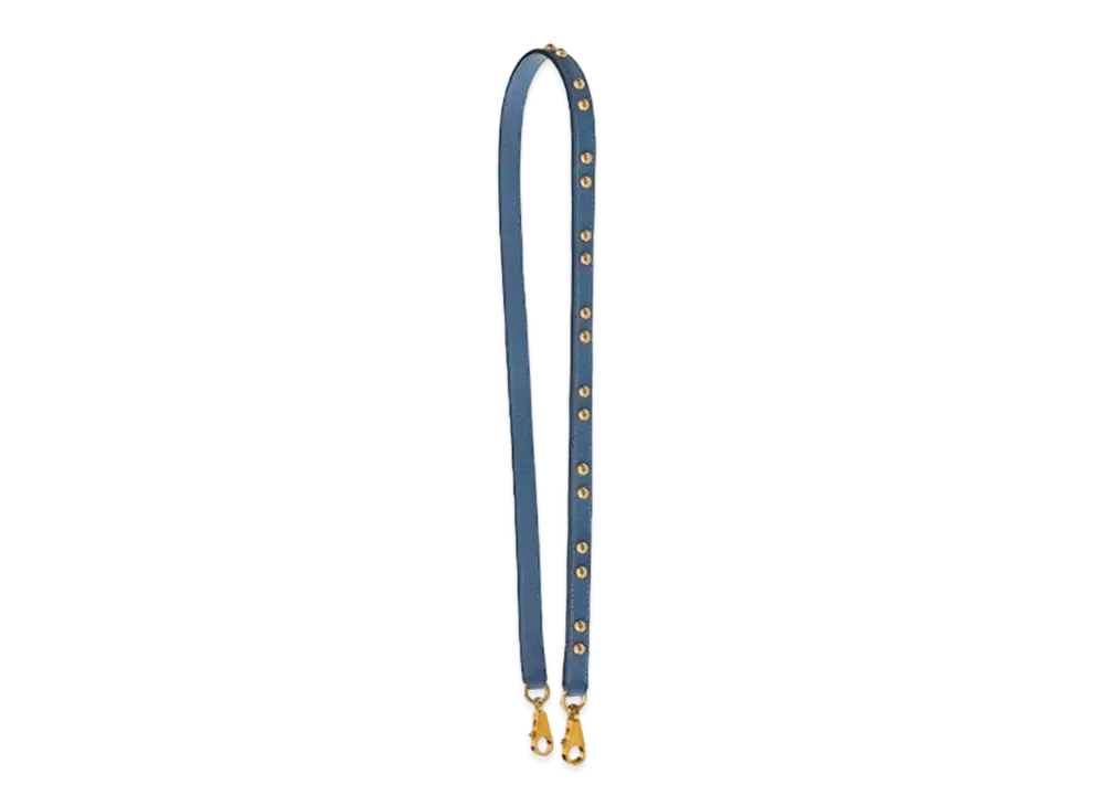 Hermes Mini Chien Ronde 16Mm Bandouliere "Blue Brighton"
