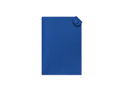 Hermes Tarmac Passport Holder "Blue Royal"