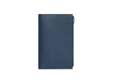 Hermes Ea Zip Verso Notebook Cover "Navy/Sesame"