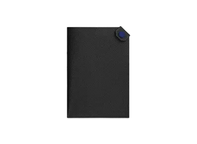 Hermes Tarmac Dot Passport Holder "Black/Blue Saphire"