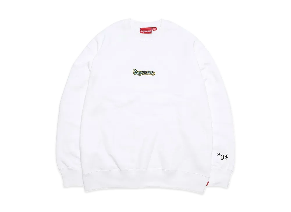 Supreme Gonz Logo Crewneck "White"