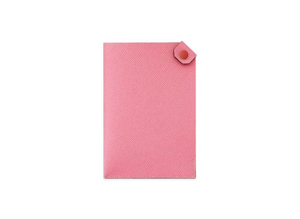 Hermes Tarmac Dot Passport Holder "Rose Confetti/Brique"
