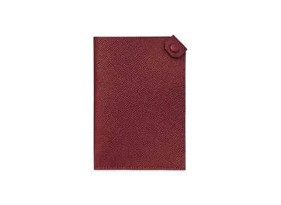 Hermes Tarmac Passport Holder "Rouge H"