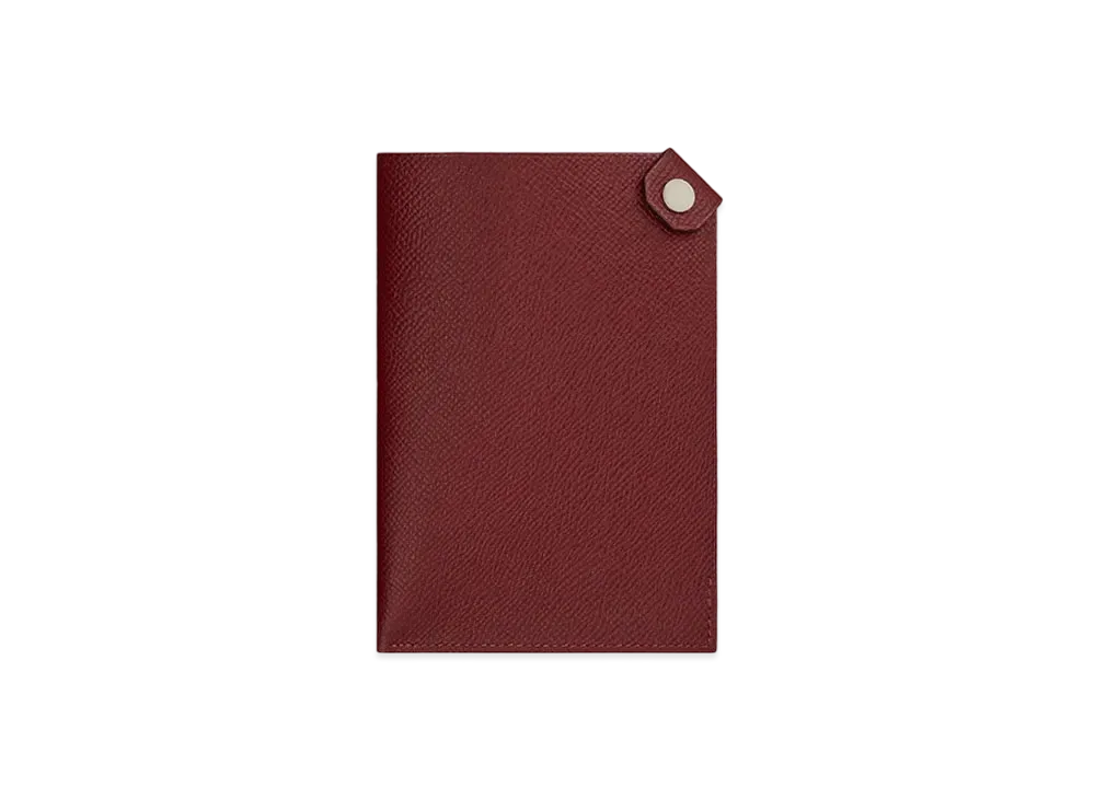 Hermes Tarmac Dot Passport Holder "Rouge H/Craie"