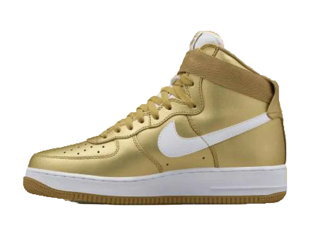ナイキ エアフォース 1 ハイ "メタリックゴールド"