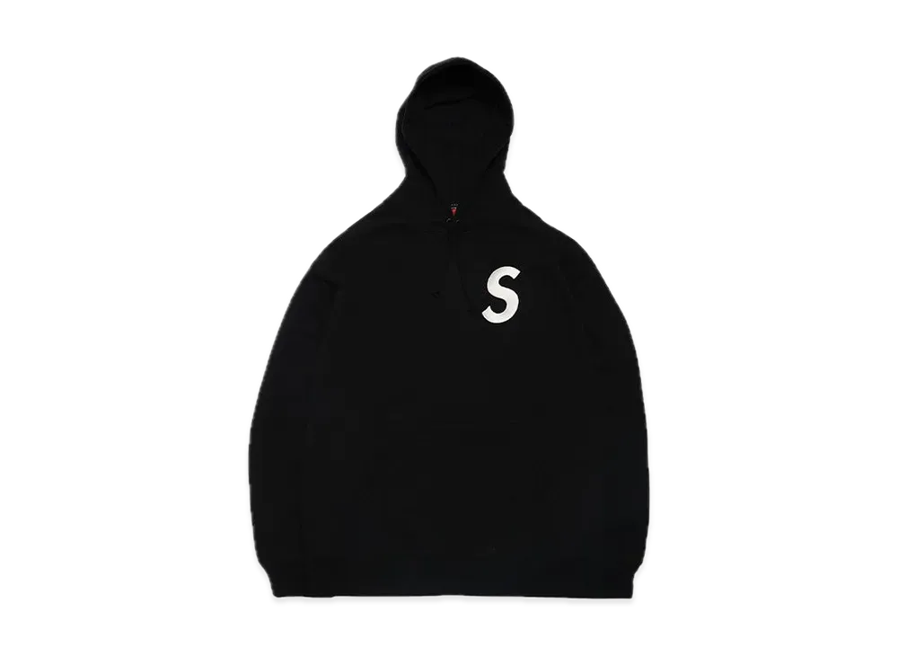 Supreme S Logo Split Hooded Sweatshirt "Black"
