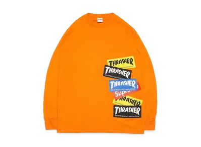 Supreme / Thrasher® Multi Logo L/S Tee "Orange"