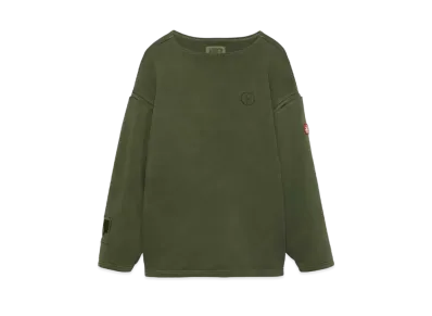 Cav Empt (C.E) OVERDYE DOUBLE FACE SLEEVE PULLOVER "Green"