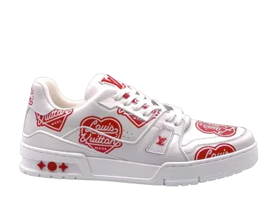 Louis Vuitton Trainer Sneaker Nigo Plain Calf Leather "Blanc"