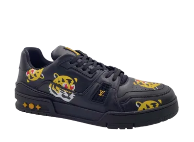 NIGO × Louis Vuitton Trainer Sneaker Plain Calf Leather "Noir"