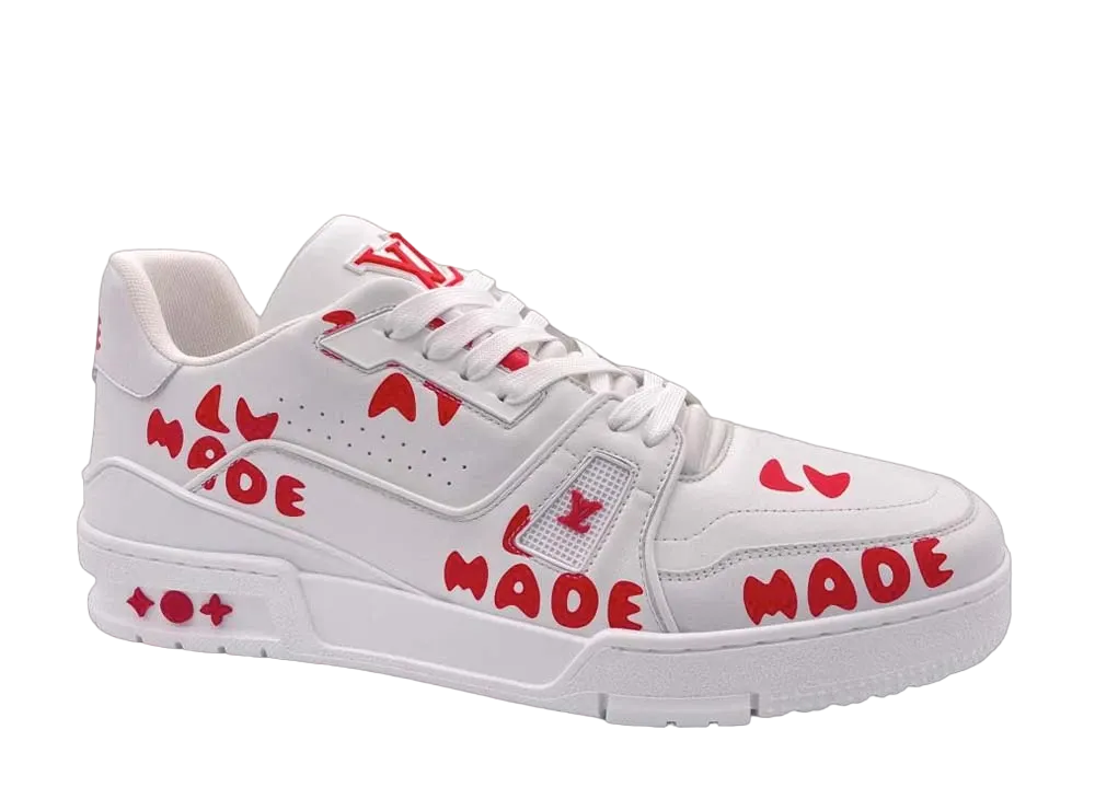 NIGO × Louis Vuitton Trainer Sneaker Plain Calf Leather Japan Only "Blanc"