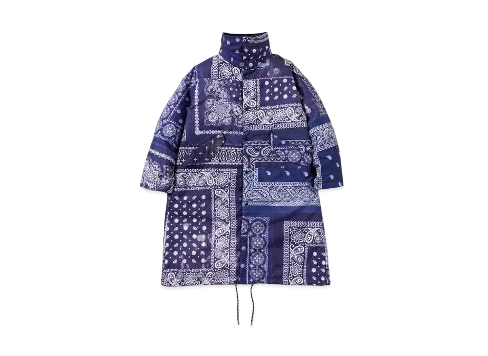NEIGHBORHOOD BANDANA CHOPPED / E-COAT "Navy"