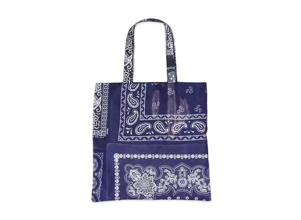 NEIGHBORHOOD BANDANA CHOPPED TOTE / E-LUGGAGE "Black Navy"
