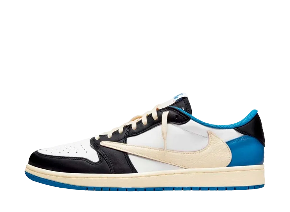 Travis Scott × fragment design × Nike Air Jordan 1 Low OG SP "Military Blue"