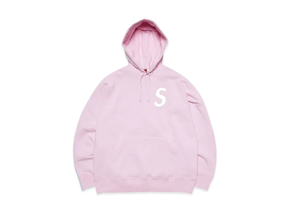 Supreme S Logo Split Hooded Sweatshirt "Light Pink"