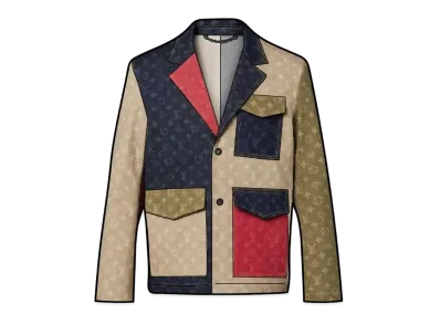 Louis Vuitton x NIGO MONOGRAM COLORBLOCK TAILRED DENIM JCKT "Multi"
