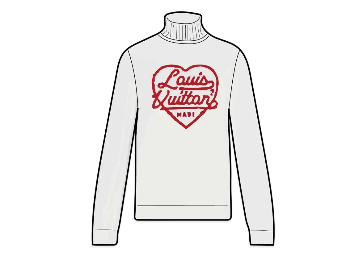 Louis Vuitton x NIGO HEART TURTLE NECK JAPAN ONLY "White"