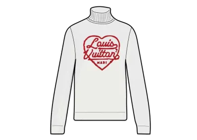 Louis Vuitton x NIGO HEART TURTLE NECK JAPAN ONLY "White"