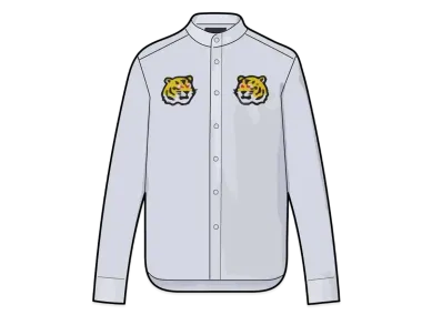 Louis Vuitton x NIGO PRINTED TIGGERS MAO COLLAR SHIRT "White"
