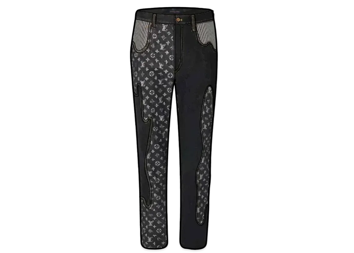 Louis Vuitton x NIGO MONOGARM CRAZY DENIM PANTS "Black"