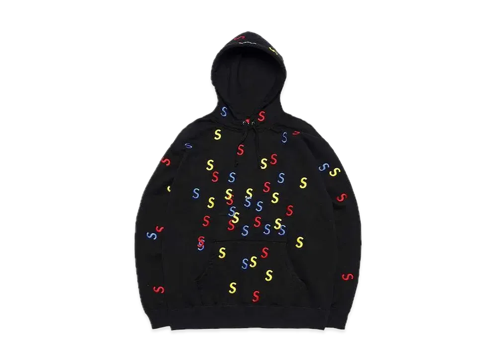 シュプリーム エンブロイダード エス フーディー スウェットシャツ "ブラック"