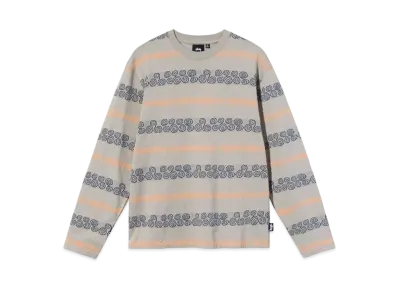Stussy SWIRL STRIPE LS CREW "Tan"
