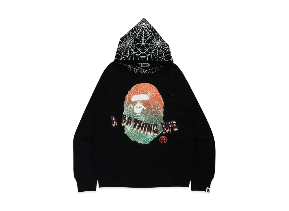 A BATHING APE HALLOWEEN APE HEAD GLOW IN THE DARK PULLOVER HOODIE "Black"
