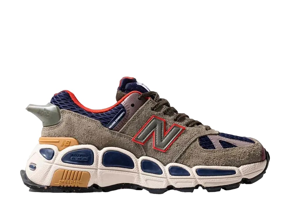 Salehe Bembury × New Balance 574 Yurt "Olive/Red"