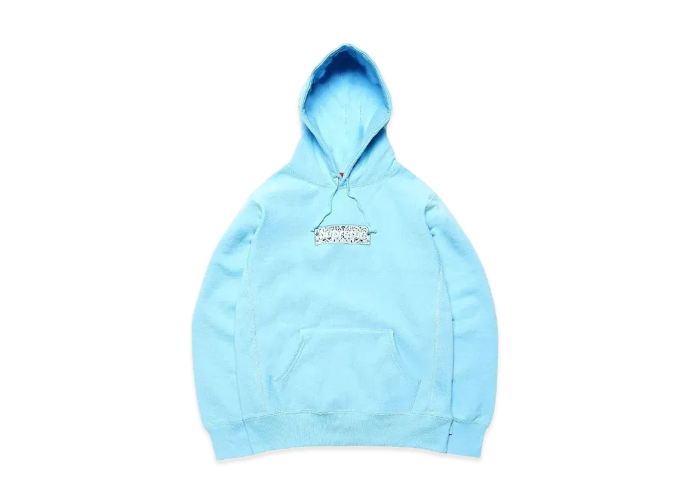 Supreme Bandana Box Logo Hooded Sweatshirt "Blue"