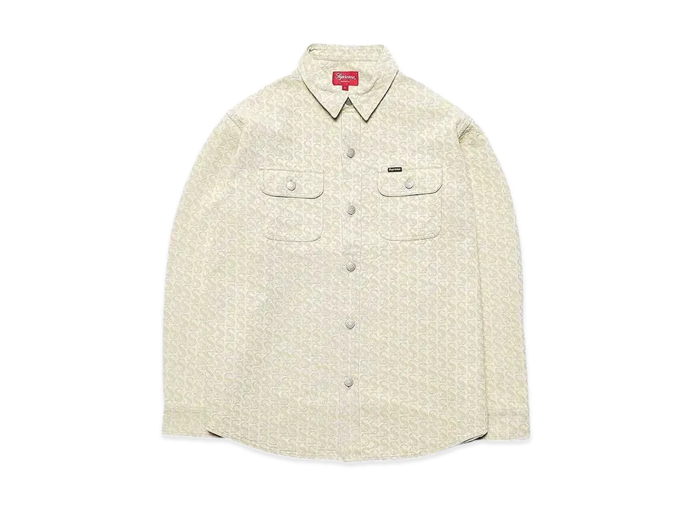Supreme Monogram Denim Shirt "Tan"