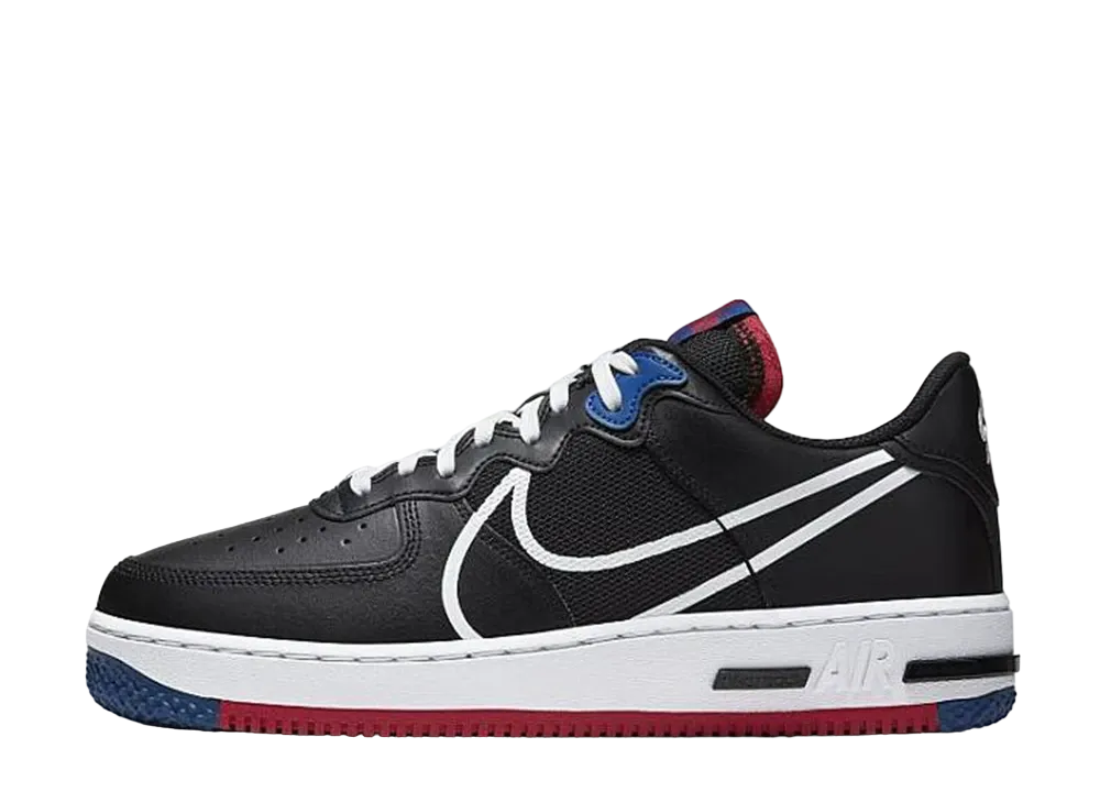 Nike Air Force 1 React Low "Black/Gym Red/Gym Blue"