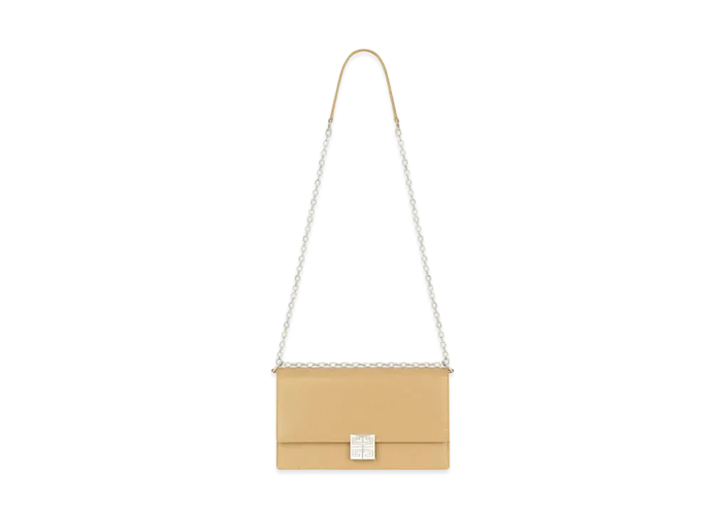 GIVENCHY Medium 4G Bag in Box Leather with Chain "Cappuccino Beige"