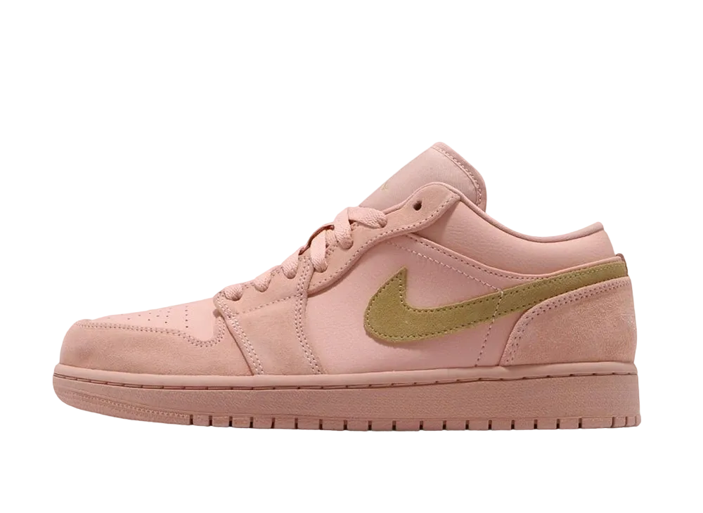 ナイキ エアジョーダン 1 ロー "スターダスト コーラルレッド/クラブゴールド"