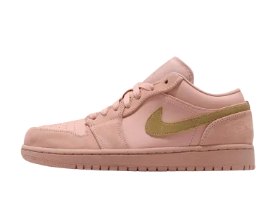 ナイキ エアジョーダン 1 ロー "スターダスト コーラルレッド/クラブゴールド"