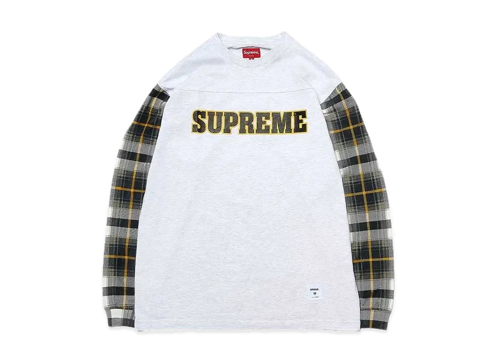 Supreme Plaid Sleeve L/S Top "Ash Grey"