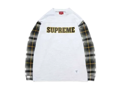 Supreme Plaid Sleeve L/S Top "Ash Grey"